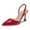 Red, variant on Women's Closed Pointy Toe Slingback High Heel Pumps Slip-on Back Elastic Strap Office Formal Dress Shoes Size 13 Royal Blue