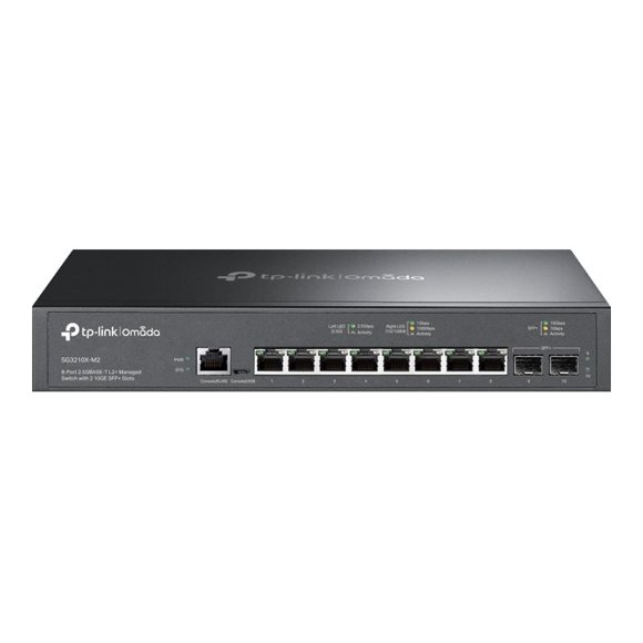 TP-Link Omada SG3210X-M2 V1 - Switch - L2+ - managed - 8 x 2.5GBase-T + 2 x 10Gb Ethernet SFP+ - desktop, rack-mountable