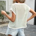 thumbnail image 5 of Stichou Womens Short Sleeve Sweater 2026 Spring Summer Round Neck Striped Pullover Cap Sleeve Knit Tank Tops Green XL, 5 of 6