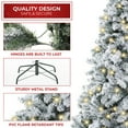 thumbnail image 5 of 7.5FT Pre-Lit Realistic Snow-Flocked Pine Artificial Holiday Christmas Tree with Sturdy Metal Stand, 5 of 7