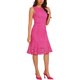 thumbnail image 4 of Vestido de encaje INSPIRE CHIC para cóctel de mujer, con cuello barco, sin mangas, vestido de noche ajustado, talla XS, color rosa intenso, 4 of 6