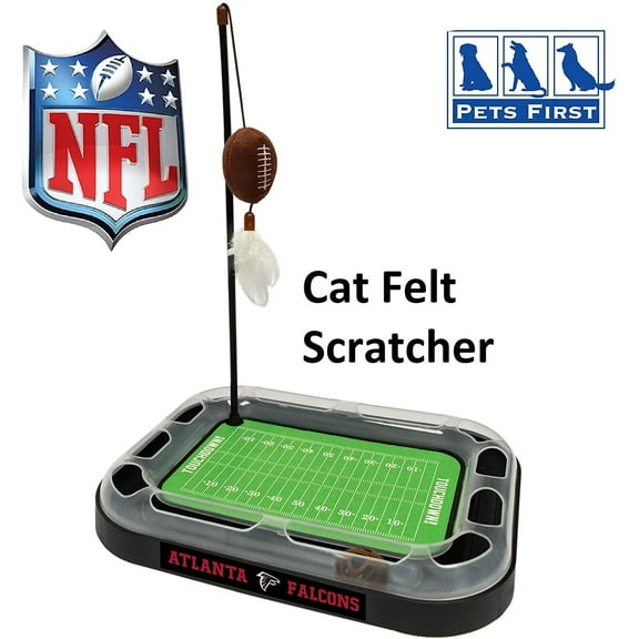 NFL Atlanta Falcons Cat Scratcher Toy with Catnip Plush & Feather Cat and Kitty Toy