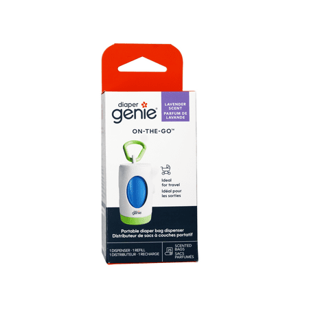 Diaper Genie On-The-Go Dispenser, Portable Diaper Bag Dispenser, Lavender Scent