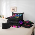 thumbnail image 6 of Manfei Multicolor Cartoon Console 7-Piece Twin Bedding Sets,Gamer Gaming Bedding Comforter Set,Rainbow 3D Hexagon Sheet Sets For Adults,Luxury Bedroom Decor Reversible, 6 of 8