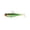 green back, silvery sides, and a bright white tail with subtle red-orange markings, variant on Soft Plastic Fishing Lure with Lifelike Baitfish Profile and Translucent Yellow Color – T-Tail Design for Natural Undulating Action, Ideal for Bass, Trout, Pike in Freshwater & Coastal Waters