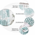 thumbnail image 6 of Teal Green Coastal Turtle Waterproof Fabric Shower Curtain,Ocean Coral Nautical Waterproof Fabric Shower Curtain for Bathroom Curtains Bathtubs Hotel Shower Curtains with 12 Hooks Long 72x78in, 6 of 8