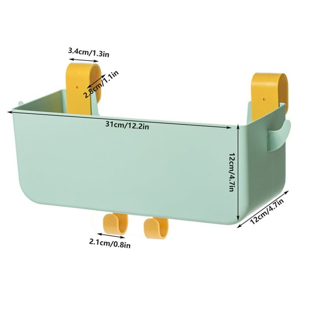 Yhmxh Organizadores y almacenamiento Cesta colgante de almacenamiento para mesita de noche de dormitorio con gancho, caja colgante de almacenamiento con compartimento de gran capacidad