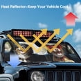 thumbnail image 4 of HUIAOCNG Cool Dog Windshield Sunshade Car Sun Shade Heat Shield Sunshade Sun Visor Mat for 1997-2017 Jeep Wrangler Rubicon Sahara TJ JK JKU 2/4 Doors USA Flag, 4 of 6