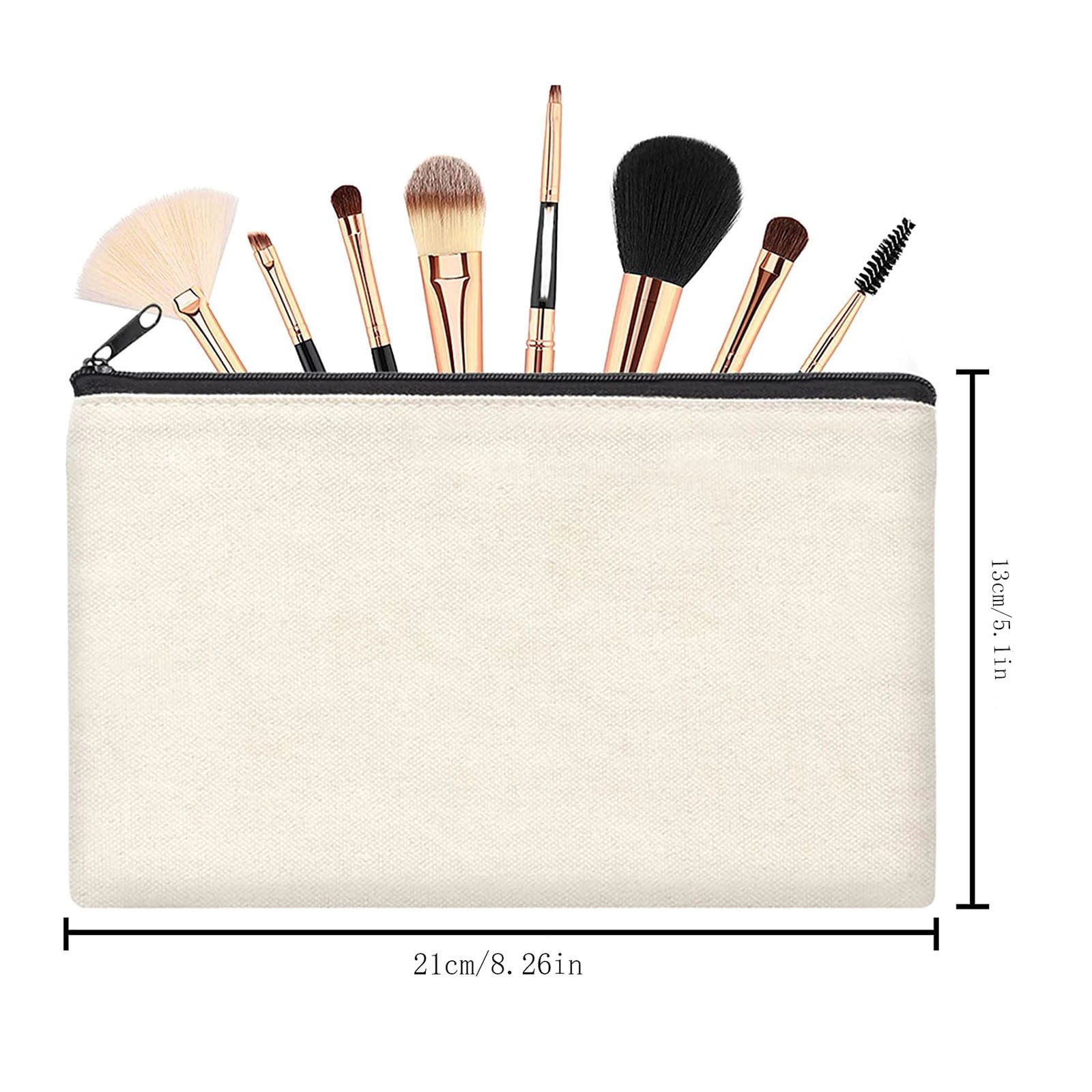 Clearance Stationery Bag under $15,36pcs Canvas Pencil Case Diy Craft Zipper Makeup Storage Bag
