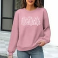 thumbnail image 2 of Waffle Sweatshirts for Womens Merry Christmas Loose Crewneck Long Sleeve Shirts Christmas Tree Printed Sweaters Casual Fashion Xmas Holiday Party Pullover Tops, 2 of 6