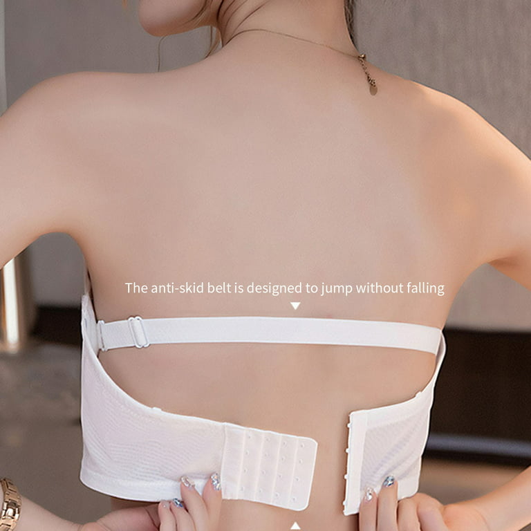 YWDJ Everyday Bras for Women Strapless for Large Bust No Show Up Seamless  Lightly Summer Thin Style Wipe Chest Large Chest Display Small Traceless