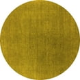 thumbnail image 1 of Ahgly Company Indoor Round Oriental Yellow Industrial Area Rugs, 4' Round, 1 of 4