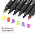 thumbnail image 2 of Tignapoo 24-Pack Dual-Tipped Watercolor Markers for Anime and Illustrations - Soft Brush and Fine Tip Pens with Non-Toxic Ink, Ideal for Detail Work and Creative Projects, 2 of 7