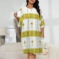 thumbnail image 2 of Ethiopian Habesha Tibeb Telet Sleepshirts For Sleeping Travels Loose Sleepdress Pajama Dress Soft Nightdress Sleepwear, 2 of 7