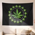 thumbnail image 2 of Tapestry, microtela de pared, hojas psicodélicas, plantas, 150 x 130 cm, 2 of 2