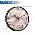 thumbnail image 3 of Voice Activated Clock with Glow Light 12 Inch Large Silent Wall Clock Battery Operated for Home Decor Beautiful Cherry and Butterflies, 3 of 8