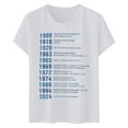 thumbnail image 4 of LUOGENLI T-shirts pour Femmes T-shirts Décontractés à Col Rond Haut à Manches Courtes pour Confort et Style T-shirts Graphiques pour Femmes Vêtements d'Été Blanc TG, 4 of 4