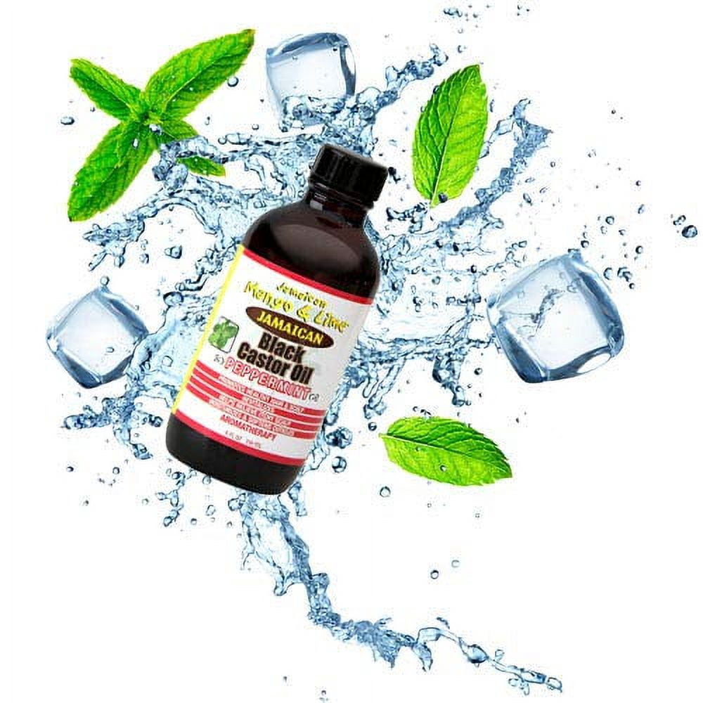 Jamaican Mango & Lime  Jamaican Black Castor Oil, Peppermint 4 oz (Pack of 4)
