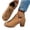 Brown, variant on ZACPNCV Womens High Heel Sandals Peep Toe Comfort Dress Shoes Summer Casual