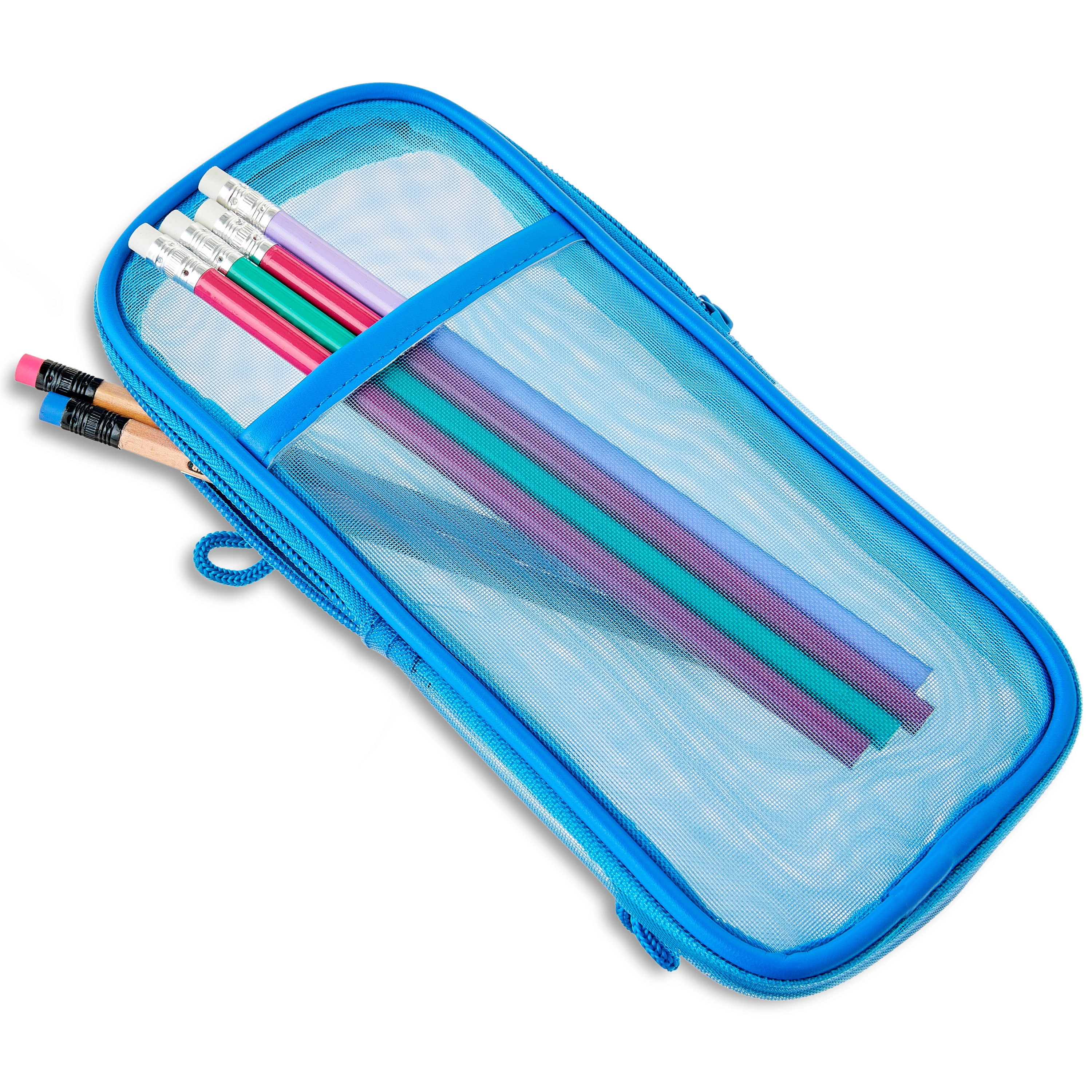 Pen + Gear  Blue Slim Mesh Pencil Pouch
