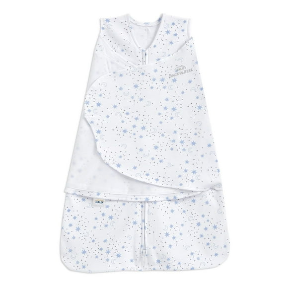 HALO® SleepSack® Swaddle - Cotton - Midnight Moons-Blue NB