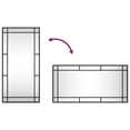 thumbnail image 5 of vidaXL Wall Mirror Black 40x80 cm Rectangle Iron, 5 of 5