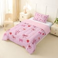 thumbnail image 2 of Erosebridal Kawaii Red Strawberry Twin Comforter Sets 3-Piece for Girls,Cartoon Floral Bow Knot Bedding Set for Kids Teens,Pink Reversible,Ultra Soft Home Decor, 2 of 6