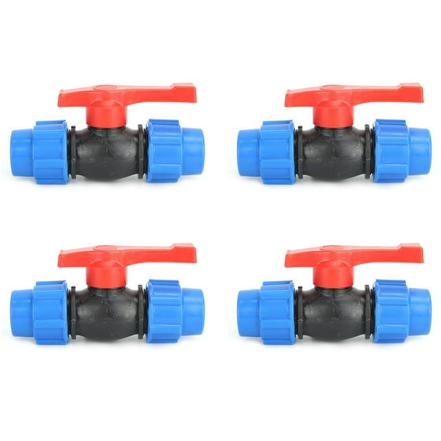 Garden Accessories,4Pcs PE Straight Ball Shutoff Valve Ball Valve Enhanced Durability