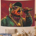 thumbnail image 4 of Music Party Cat Tapestry Wall Hanging 60x44 Inch Fun Animal Print for Living Room Bedroom Dorm Cozy Home Decor, 4 of 6
