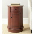 thumbnail image 2 of SAFAVIEH Tabitha Solid Swivel Accent Table with Drawer and Cabinet, Red, 2 of 5