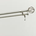thumbnail image 2 of Exclusive Home Ogee Double Window Curtain Rod and Finial Set, Matte Silver, Adjustable 66"-120", 2 of 5