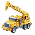 thumbnail image 2 of HILABEE Engineering Trucks Toy Simulation Engineering Playset with Lights and Sound Push Crane, 2 of 9