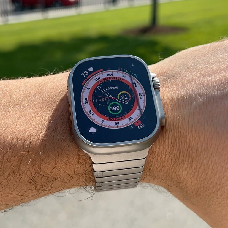 Link Bracelet for Apple Watch Ultra 2/1 49mm Metal Band - Titanium