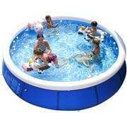 Inflatable Swimming Pools for Kids and Adults Above Ground, Blow Up Family Top Ring Pool Portable Easy Set Pools Games for Outdoor Backyard Garden (L 12FT X 30IN), Filter not included