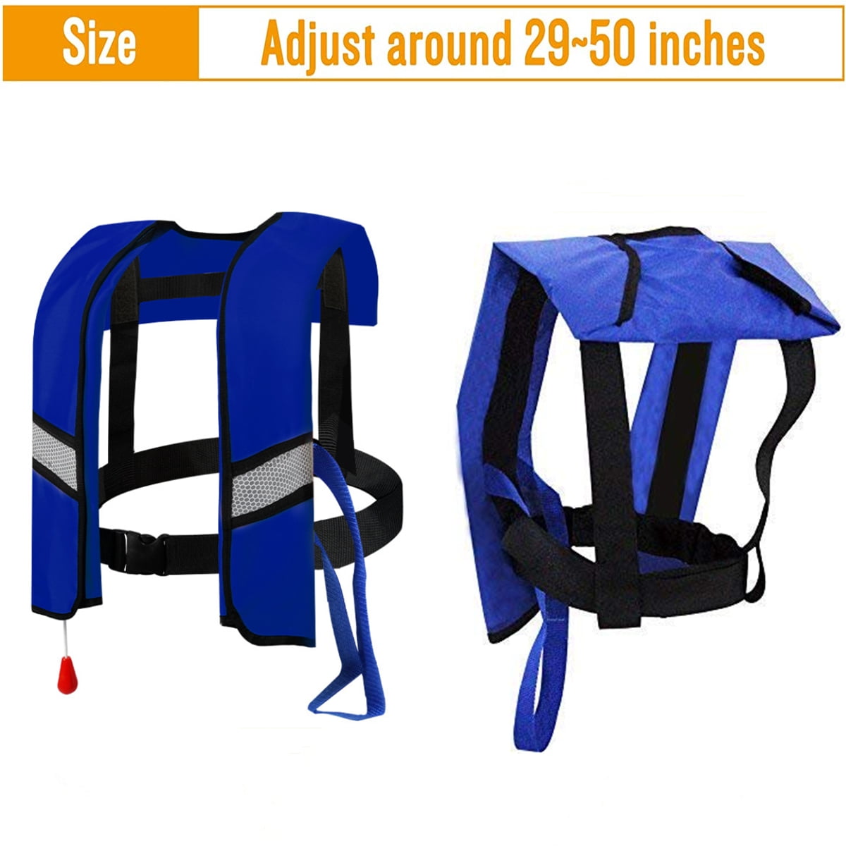 Magicorange 2 Pack Automatic Inflatable Life Jacket with Whistle, Adult Adjustable PFD Preserver Vest for Boating, Fishing, Sailing, Swimming