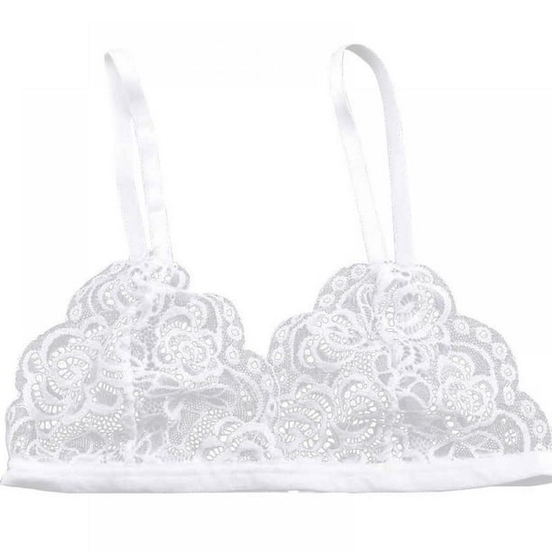 OUSITAID Fashion Women Hollow-out Transparent Bra Comfortable Breathable  Lace Underwear Bras 