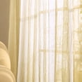 thumbnail image 2 of OVZME Yellow Ombre Print Crushed Sheer Curtains 84 Inch 2 Panels, Light Filtering Window Drapes for Living Room Bedroom, Rod Pocket, Each 42Wx84L Inch, 2 of 5