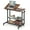 Rustic Brown, variant on Topbuy Ergonomic Standing Desk Height Adjustable Stand up Computer Desk w/ Tilting Tabletop & Wheels Dark Grey