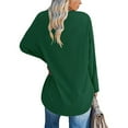 thumbnail image 2 of Camiseta Suave, Parte Superior Femenina De Poliéster, Cómoda Tela Transpirable De Gran Tamaño, Lavable A Máquina Para Exteriores Para El Hogar ANGGREK Verde XXL, 2 of 4