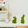 thumbnail image 4 of Figuritas de conejo de resina con musgo MicoSim, decoración de Pascua, 2 piezas, 4 of 7