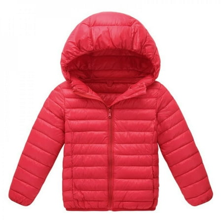 

Kids Puffer Coats Winter Kids Warm Hooded Cotton Coat Long Sleeve Letters Flocking Casual Down Outerwear Children Clothes