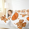 thumbnail image 4 of Homewish Cute Ribbon Bowknot Full Size Comforter Sets,Basketball Sport Lovers Bedding Comforter Set,White Orange Bedding Sets For Kids,Breathable Home Decor Reversible,3-Piece, 4 of 8