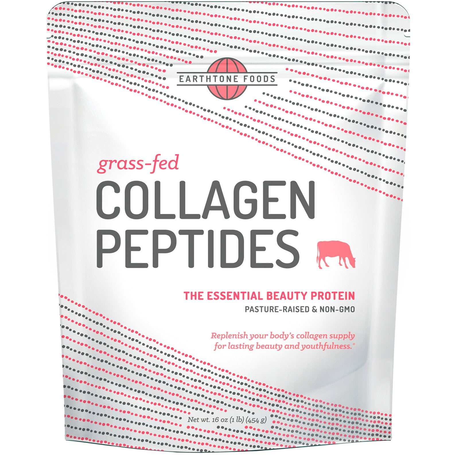 Grass-Fed Collagen Peptides, Unflavored, 16 oz (454 g), Earthtone Foods
