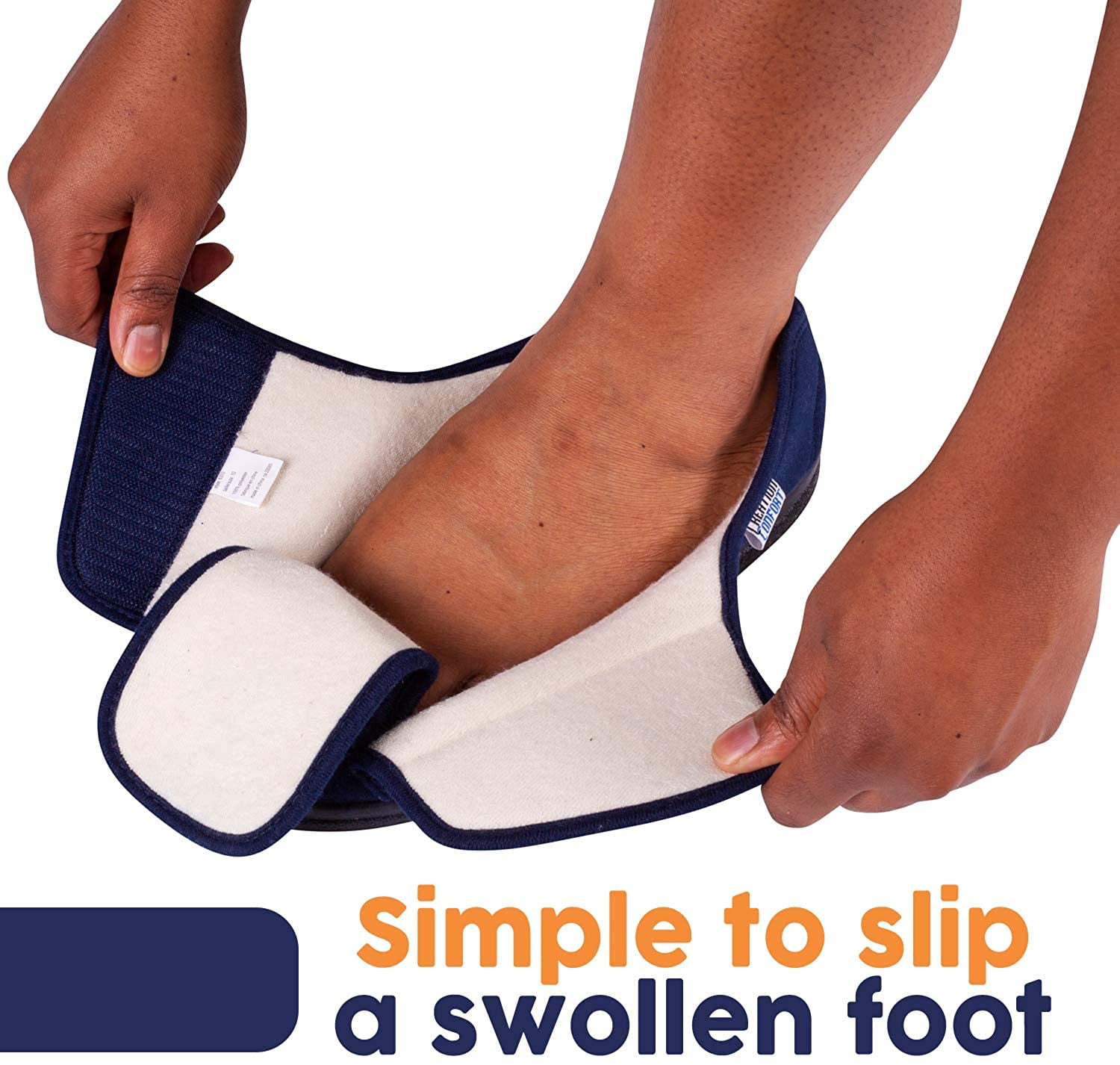 velcro slippers for swollen feet