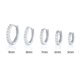 thumbnail image 4 of Pendientes de perforación redondos con hebilla de oreja de circonita de una sola fila de estilo europeo y americano, joyería de moda minimalista para mujer, 4 of 5