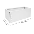 thumbnail image 5 of ToppiJoy 22in Rectangular Planter Box, Tall Steel Metal Planter Large Long Box Plant Pot for Outdoors, Modern Heavy Duty Flower Pot for Patio, Deck, Yard, Garden (White), 5 of 20