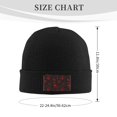 thumbnail image 3 of ZICANCN Red Horror Hand Print Knit Beanie Hat, Winter Cap Soft Warm Classic Hats for Men Women, Black, 3 of 8