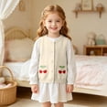 thumbnail image 4 of StSilkitty Cardigan Vest Sweater for Boys Girls Cute Embroidery Sleeveless Button down Knit Waistcoat Lightweight Casual Tops, 4 of 9