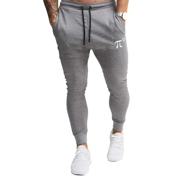PIDOgYM Pantalons de Jogging Slim pour Hommes, Pantalons de Survêtement Fuselés pour l'Entraînement, la Course, l'Entraînement avec Bas Élastique Gris