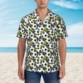 thumbnail image 4 of Lsque Soccer and Football pattern Hawaiian Shirt for Men, Unisex Summer Beach Casual Short Sleeve Button Down Shirts-Small, 4 of 9